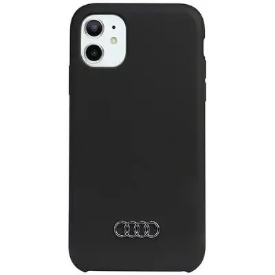 AUDI SILIKONSKI OVITEK OVITEK ZA IPHONE 12 12 PRO ČRN OVITEK