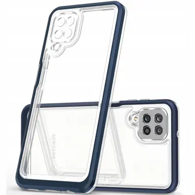 OHIŠJE ZA OVITEK CLEAR Z OKVIRJEM ZA SAMSUNG GALAXY A22 MODRO