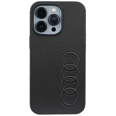 OVITEK AUDI IZ SINTETIČNEGA USNJA ZA IPHONE 13 PRO / 13 ČRN