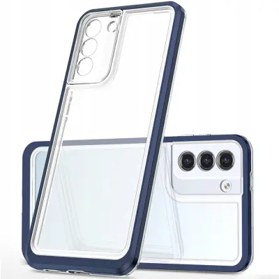 CLEAR ETUI CASE OBUDOWA POKROWIEC Z RAMKĄ DO SAMSUNG GALAXY S22+ NIEBIESKI
