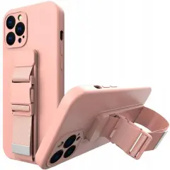ROPE CASE ETUI CASE OBUDOWA ZE SMYCZĄ DO SAMSUNG GALAXY S21 ULTRA 5G RÓŻOWY