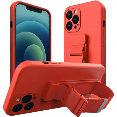 ROPE CASE ETUI CASE OBUDOWA ZE SMYCZĄ DO XIAOMI REDMI NOTE 10/10S CZERWONY
