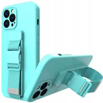 ROPE CASE ETUI CASE OBUDOWA ZE SMYCZĄ DO IPHONE 12 PRO MAX JASNONIEBIESKI