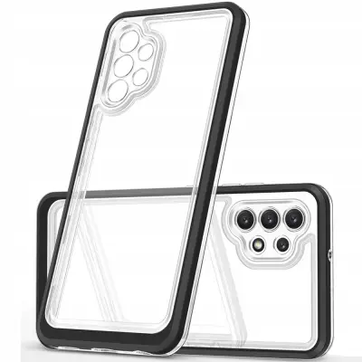 CLEAR ETUI CASE OBUDOWA POKROWIEC Z RAMKĄ DO SAMSUNG GALAXY A32 CZARNY