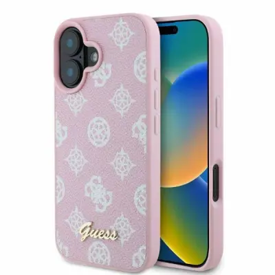 OVITEK GUESS PONY SCIPT ZA MAGSAFE ZA IPHONE 16 ROZA OVITEK