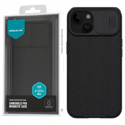 OVITEK NILLKIN USNJEN OVITEK ZA IPHONE 15PLUS ČRN