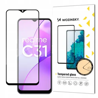 EKRAN IZ KALJENEGA STEKLA WOZINSKY ZA REALME C31 ČRNA ZAŠČITA