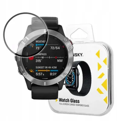 WOZINSKY HYBRID KALJENO STEKLO ZA GARMIN FENIX 6 DURABLE BLACK