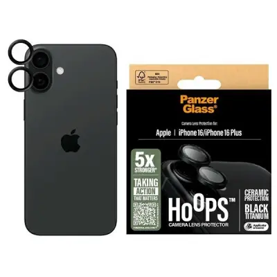 KERAMIČNA ZAŠČITA ZA LEČE IZ KALJENEGA STEKLA PANZERGLASS ZA IPHONE 16/16 PLUS