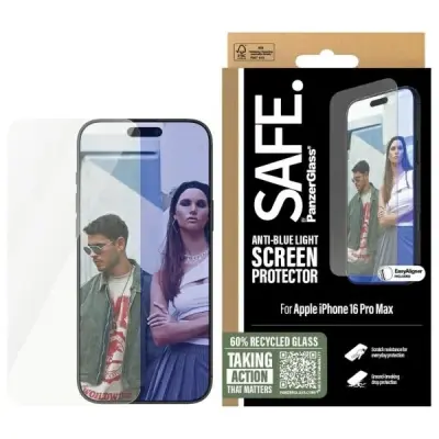 SAFE BY PANZERGLASS KALJENO STEKLO ZA IPHONE 16 PRO MAX ANTI-BLUE LIGHT