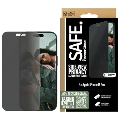 SAFE BY PANZERGLASS KALJENO STEKLO PRIVACY ZA IPHONE 16 PRO WIDE FIT