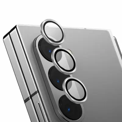 UNIKATNO KALJENO STEKLO OPTIX ALUMINIJ ZA LEČO ZA GALAXY Z FOLD 6 BELA