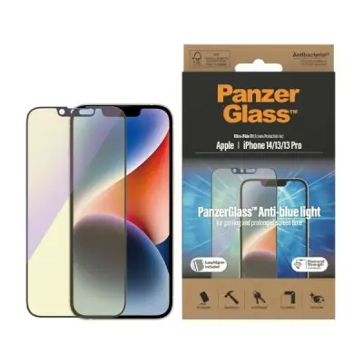 KALJENO ANTIBAKTERIJSKO STEKLO PANZERGLASS ZA IPHONE 14 13 PRO S FILTROM