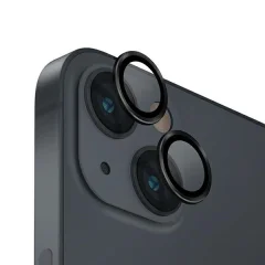 SZKŁO UNIQ OPTIX ALUMINIUM CAMERA LENS PROTECTOR NA OBIEKTYW APARATU IPHONE 14 / 14 PLUS Z APLIKATOREM - CZARNE