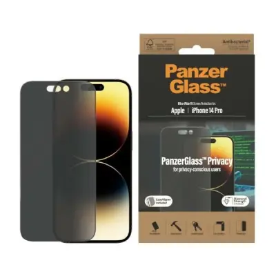PANZERGLASS KALJENO ANTIBAKTERIJSKO STEKLO PRIVATIZIRANJE ZA IPHONE 14 PRO