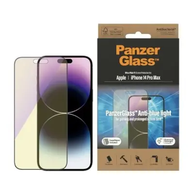 PANZERGLASS KALJENO ANTIBAKTERIJSKO STEKLO ZA IPHONE 14 PRO MAX S FILTROM