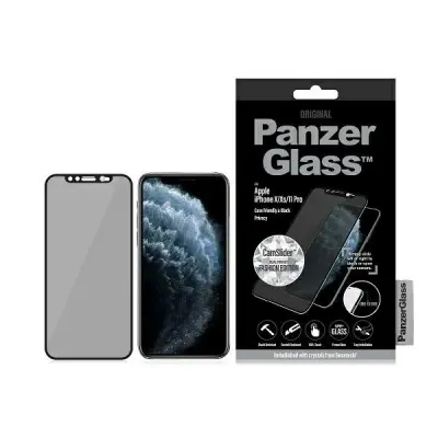 OVITEK PANZERGLASS E2E SUPER+ FRIENDLY ZA IPHONE X/XS/11 PRO PRIVACY ČRN