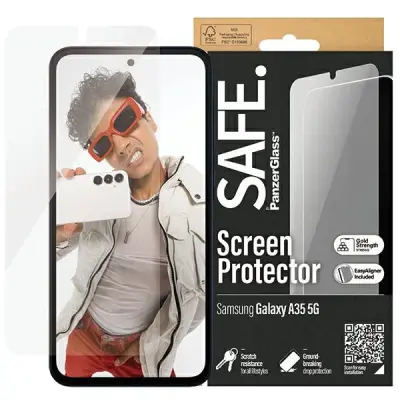 SZKŁO HARTOWANE SAFE BY PANZERGLASS ULTRA-WIDE FIT Z POZYCJONEREM NA SAMSUNG GALAXY A35 5G