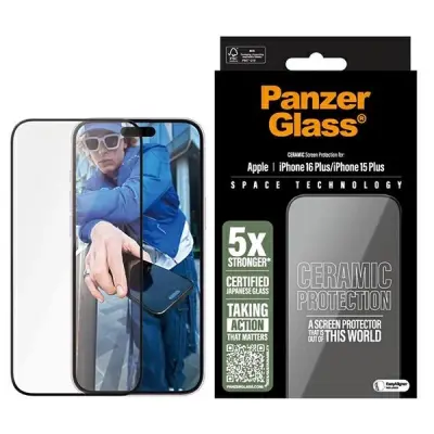 PANZERGLASS KALJENO STEKLO KERAMIČNA ZAŠČITA ZA IPHONE 16 PLUS
