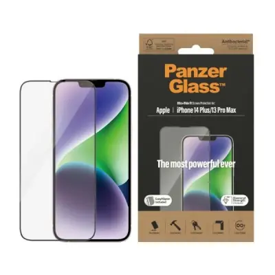 ANTIBAKTERIJSKO KALJENO STEKLO PANZERGLASS ULTRA-ŠIROK ZA IPHONE 14
