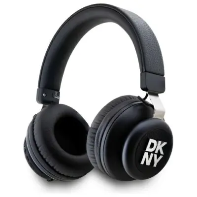 DKNY METAL LOGO BLUETOOTH SLUŠALKE ČRNE ZA TELEFON, MP3