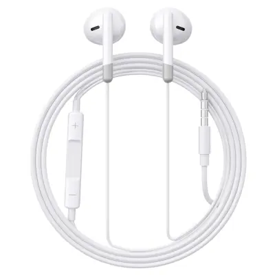 JOYROOM IN-EAR ŽIČNE SLUŠALKE Z MINI JACK DALJINCEM, BELE