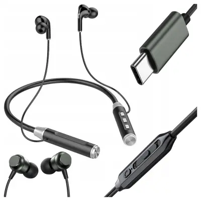 JOYROOM ŽIČNE ŠPORTNE SLUŠALKE USB-C SIVE ZA TELEFONE