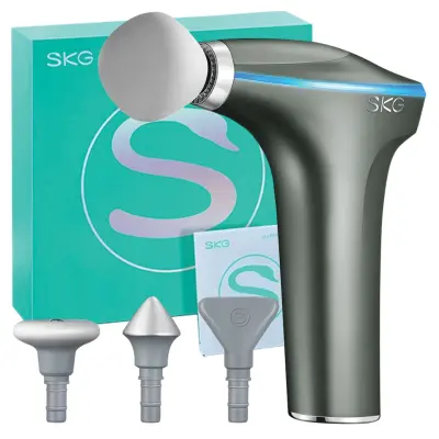 SKG PIŠTOLA ZA MASAŽO CELEGA TELESA, PROFESIONALNA, MOČNA, SIVA