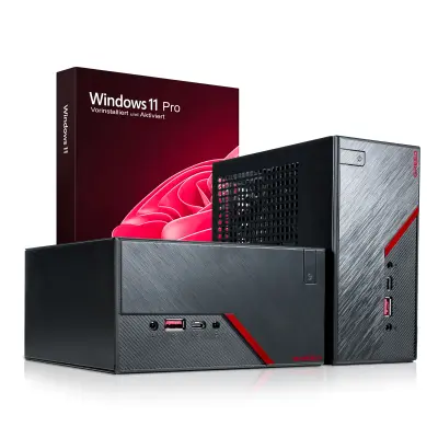 Greed® Nano Pro AMD PC - minipc / pisarna računalnik - AMD Ryzen 7 5700G - 4,6 GHz - 32GB DDR4 RAM - 512GB SSD - USB 3.2 - WLAN + Windows 11 Pro
