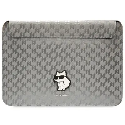 KARL LAGERFELD SAFFIANO MONOGRAM CHOUPETTE ETUI ZA PRENOSNIK 14 SREBRNA