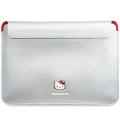 ETUI HELLO KITTY ZA 14 INČNI PRENOSNIK SREBRN PU KOVINSKI LOGO