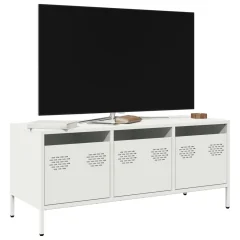 Furnova -  TV omarica bela 101,5x39x43,5 cm hladno valjano jeklo
