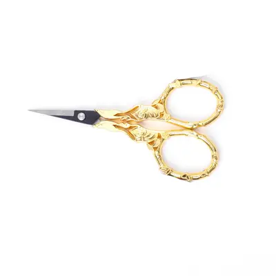 Vintage vezenje škarje iz bambusa z zlatom