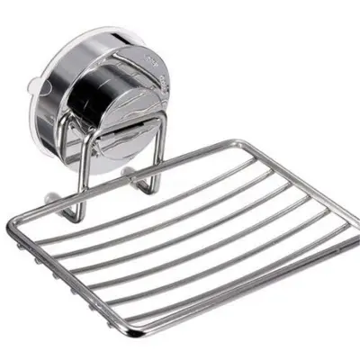 Srebrna enodelna posoda za milo, samolepilni stenski nosilec za milo