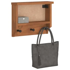 Furnova -   Stenski obešalnik za plašče "SANDNES" 45x12x35 cm les borovega