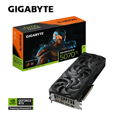 Grafična kartica GIGABYTE GeForce RTX 5070 Ti WINDFORCE OC SFF 16G, 16GB GDDR7, PCI-E 5.0