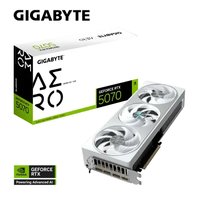 Grafična kartica GIGABYTE GeForce RTX 5070 AERO OC 12G, 12GB GDDR7, PCI-E 5.0
