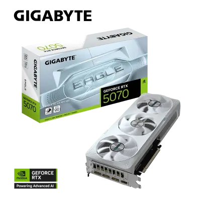 Grafična kartica GIGABYTE GeForce RTX 5070 EAGLE OC ICE SFF 12G, 12GB GDDR7, PCI-E 5.0