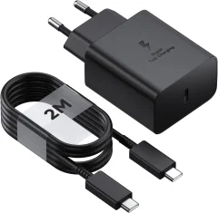 45 W hitri polnilnik Samsung, vrata USB tipa C, polnilni kabel Samsung Ultra Fast Charger, združljiv z (2 m)