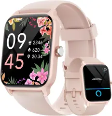 Pametne ure za ženske iPhone, vgrajen Alexa [1,8-palčni HD zaslon] Vodoodporna ura za fitnes IP68 s klicem Bluetooth,angleška različica