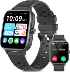Pametne ure za moške, ženske, fitnes: ura za spremljanje telesne pripravljenosti s klicem Bluetooth 24/7,angleška različica