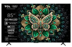 TCL 85C61K 4K QD-Mini LED Google TV, 144Hz, Onkyo zvok z Dolby Atmos, TV sprejemnik