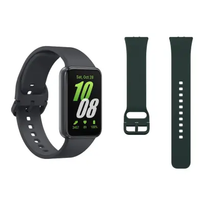 SAMSUNG GALAXY FIT3 SM-R390 GRAY pametna ura + SPORT BAND temno zeleni pašček