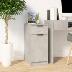 Furnova -  Omarica za pisalno mizo betonsko siva 33,5x50x75 cm konst. les