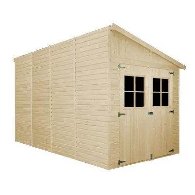 Lesena vrtna hiša - H244x218x416 cm/8 m2 - Vrtna lopa brez podov - TIMBELA M340A