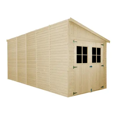 Lesena vrtna hiša - H244x218x514 cm/10 m2 - Vrtna lopa brez podov - TIMBELA M341A