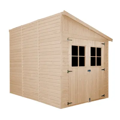 Lesena vrtna hiša - H244x218x318 cm/6 m2 - Vrtna lopa s podi - TIMBELA M339A+M339G