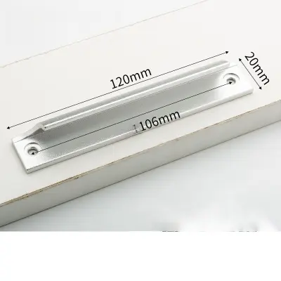 Vratni ročaj iz aluminijeve zlitine, namestitev brez vrtanja Silver L