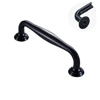 Ročaj omarice iz aluminijeve zlitine - sodoben slog, razmik med luknjami 128 mm   Model 6