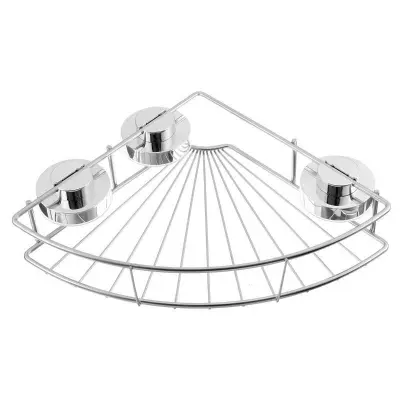 Kotiček za tuširanje iz nerjavečega jekla, lepilna kopalniška polica, trikotna košarica brez vrtanja